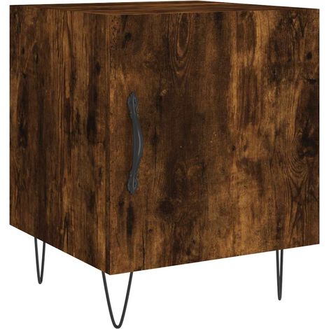Maison Exclusive - Comodino Rovere Fumo 40x40x50 cm in Legno Multistrato