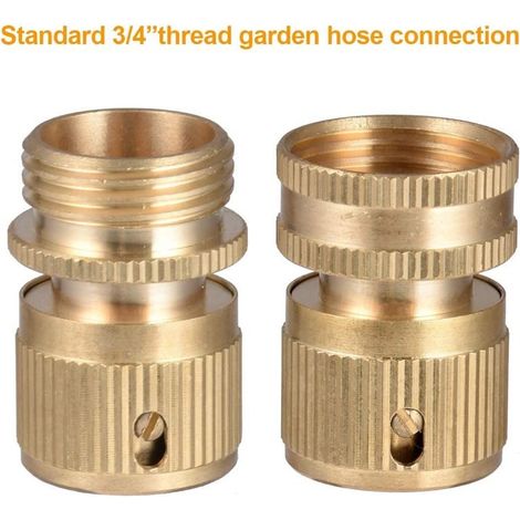 Lot de raccords rapides en cuivre 3 4 – Compatible robinet et tuyau extensible – Embout nipple pour jardin