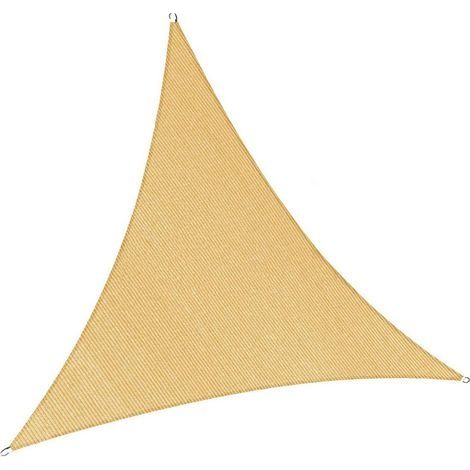 Voile d'ombrage, 3 x 3 x 3 mètres, imperméable, triangulaire, adaptée aux jardins, terrasses, balcons, protection UV, résistante aux intempéries. (1/5)