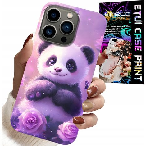 Hülle für iPhone 16 Pro – süße Panda-Muster für Kinder + Glas (1/5)