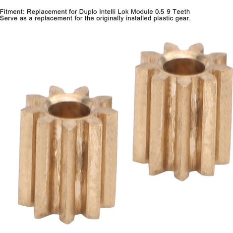 2 pignons de moteur en laiton de rechange pour module Duplo Intelli Lok 0,5 pouce (9 dents) (1/2)