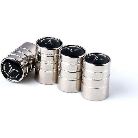 Bouchon de valve de pneu en métal – Alliage de zinc – Étanchéité aux fuites et à la poussière – Lot de 8 pour Mercedes-Benz (1/5)