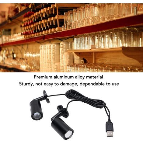 Spot Lumineux Mini LED en Aluminium pour Vitrine, Bijoux, Art et Peintures (1/5)