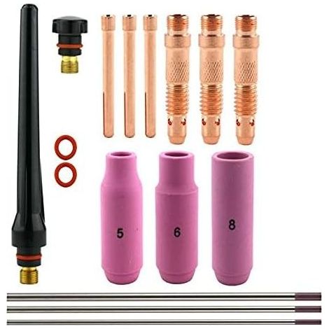 Accessoires de soudage TIG WP-26, équipement de soudage à l'arc sous argon, buse en céramique à coque de manchon adaptateur, pour pistolet de soudage TIG WP17/18/26 (1/4)