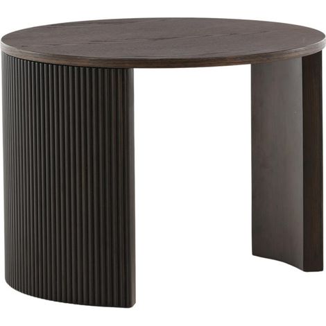 Table Basse Nervurée "Bristol" 60cm Marron (1/5)