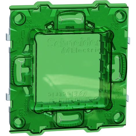 Schneider Unica NU7002C Soporte de montaje de 2 módulos con protección de emplazamiento - zamac (1/2)