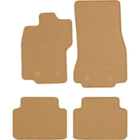 Tapis de sol dédiés pour Jaguar XF I 4WD (2008-2012) - EVA beige alvéolé (1/5)