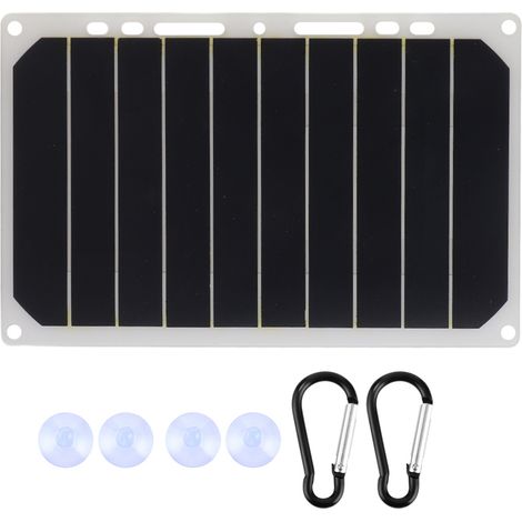 Panneau Solaire Portable 10W - Chargeur USB Étanche IP65 pour Téléphone, Idéal Randonnée Camping Vélo, Léger et Compact (1/5)