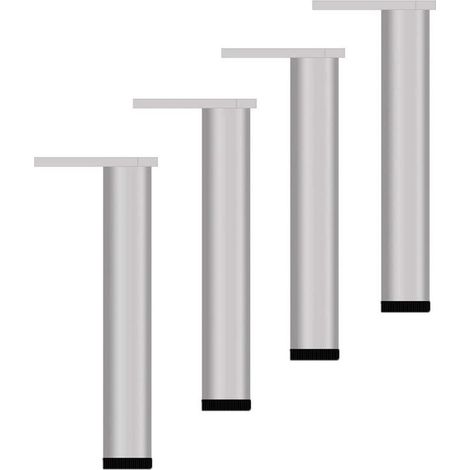 4 Pièces Pieds de Meuble Réglable 30cm Pied Canapé Moderne Pattes de Lits Argent Pieds Rechange pour Table Armoire (1/5)
