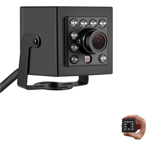 HD 5MP Small POE IP Camera, Invisible 10pcs Infrared LED 940nm 10m Night Vision Indoor Security Mini Camera, 0.2cm Lens 75° P2P H.265 Motion Detection (I708-P-HS) (1/5)