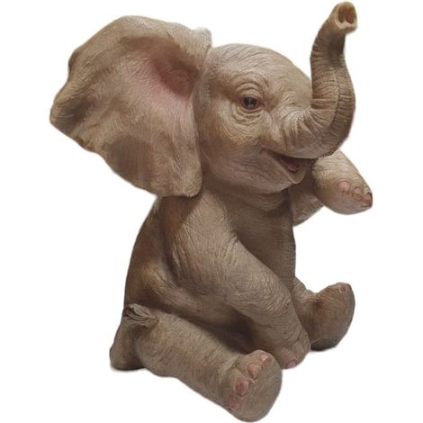 Figur Elefant Polyresin 19,5 x 12,5 x 18 cm grau Dekofigur