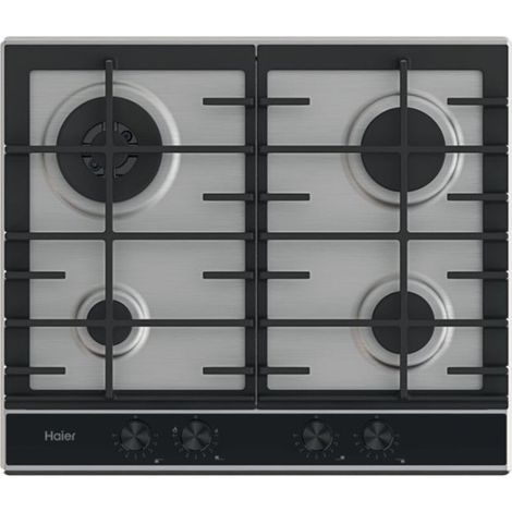 Table de cuisson à gaz 4 zones HAHG6BR4XH 59X51X3 en acier inoxydable (1/5)