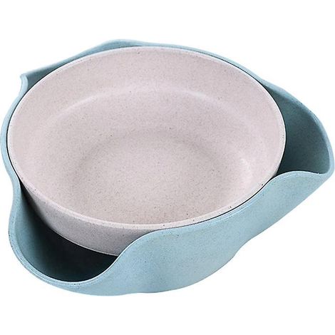 double-dish Bol De Service Apritif Pour Olives, Noix, Avec Sous Bol Pour Les Coquilles Bleu (1/5)
