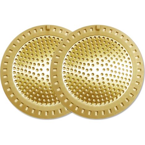 CCYKXA  Set mit 2 goldenen Duschablaufstopfen aus Edelstahl und Silikon