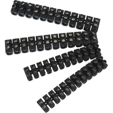 Lot 4 Barrettes De Connexion 12 Plots, Cuivre Et PE, Pour Câblage Électrique Domestique (1/2)