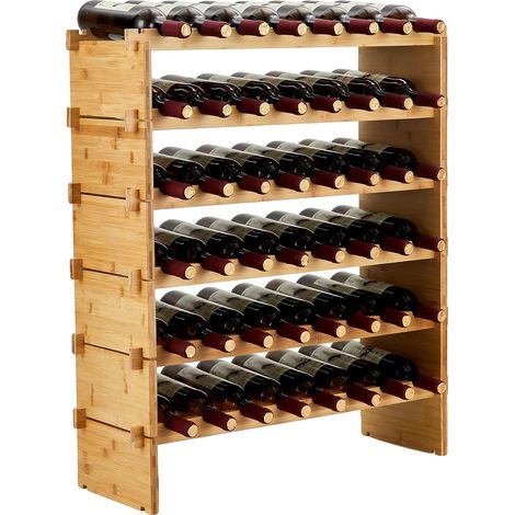 Cave à vin, Design modulaire, Construction en bambou, 6-Tier (1/2)