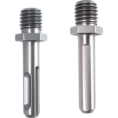 2 adaptateurs M14 pour couronnes diamantées, raccord perceuse SDS Plus 10 mm et queue triangulaire 10 mm, accessoires robustes en acier carbone pour percer granit, béton, verre, brique et carrelage (1/5)