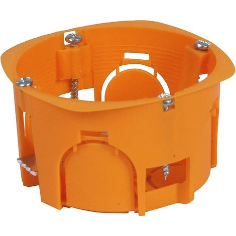 Boitier d'encastrement mur creux 1 poste orange