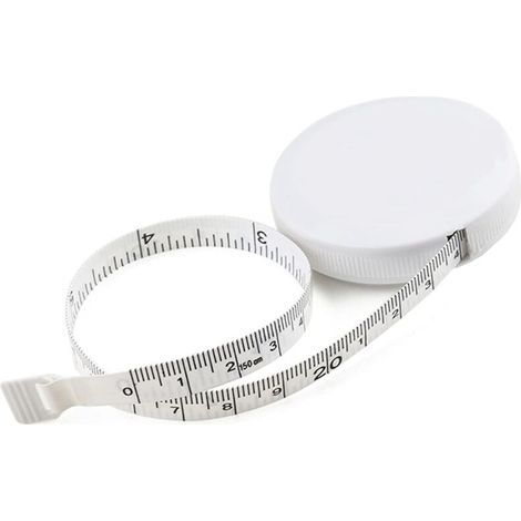 Sewing Tape Measure, Automatic Retractable Flexible Tape Measure for Sewing, Fabric, Tailoring, Leather, Clothing, Double-Sided Fabric Ruler, 60 Inches/150 cm, White (2 pcs) (1/5)