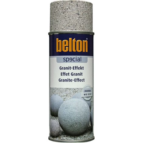 Peinture aérosol - BELTON - Effet granit - 400ml - Couleur gris - Pour intérieur et extérieur