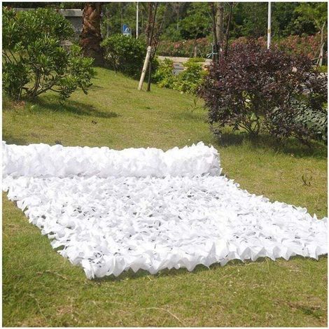 Filet de Protection Solaire pour Jardin, Filet de Camouflage Filet d'ombrage Auvent du Soleil de Bâche de Tente D'isolation pour la Serre Cachée Jardin, Couche Double, Blanc, 5x6m