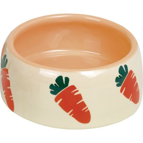 Nobby Keramik Futtertrog CARROT beige orange Ø 12cm 250 ml Größe M Futtertrog & Kleintierfutter