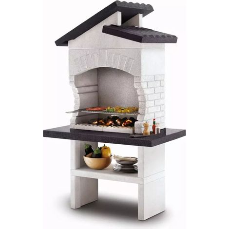 barbecue a carbonella in cemento palazzetti "procida 2" 118x70x192 cm