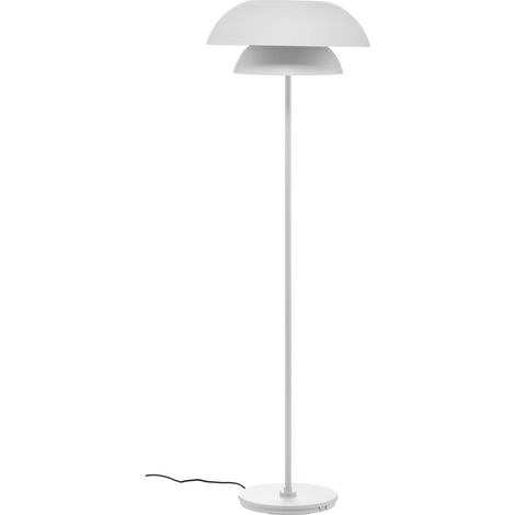 Lucande Lámpara de pie 'Kellina' en Blanco Metal (1/5)