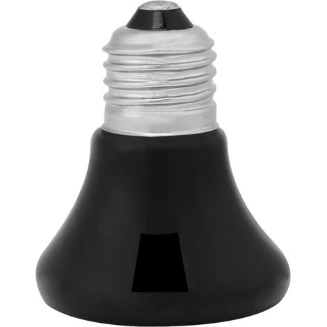 Lampe chauffante infrarouge en céramique 50-100 W pour animaux de compagnie et reptiles (ampoule 75 W). (1/5)