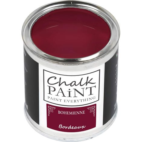 CHALK PAINT EVERYTHING BOHEMIENNE Bordeaux 250 ml - SENZA CARTEGGIARE Colora Facilmente Tutti i Materiali (1/3)