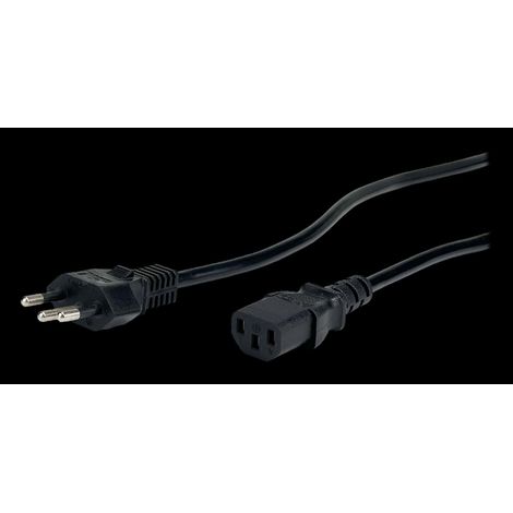 POSAC-C13BRA18: POS AC-BRA-Kabel C13-YJT3[10A]-NBR-D16[10A] H03VV-F3G0,75 L=1800 schwarz