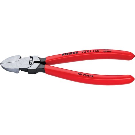 KNIPEX 72 01 180 Seitenschneider für Kunststoff mit Kunststoff überzogen 180 mm