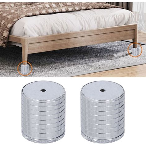 Rehausseur/socle réglable pour pieds de table basse, canapés et chaises support rehausseur en gris sidéral. (1/5)
