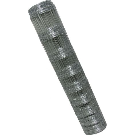 Stock Fencing Wire Mesh Barrier 1M (Galvanised Animal Netting Fence Metal Garden)