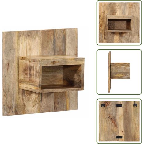Table de chevet 50x27x50 cm bois massif de manguier brut - Table De Chevet - Tables De Chevet - Armoire De Lit - Table D'appoint Pour Chambre À Coucher
