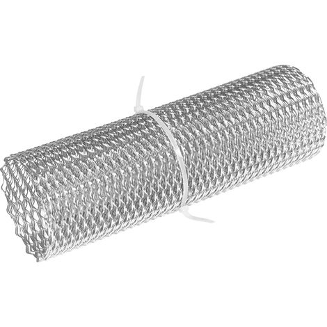 Grille de calandre avant centrale en aluminium, maille losange, structure stable, universelle pour voiture, argent (1/5)