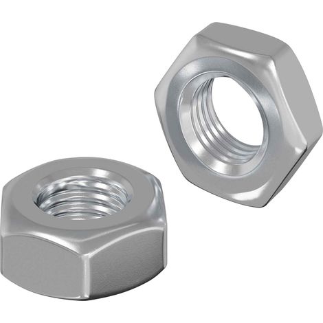 Hex Nut 2 pcs Silver M8 Metal vidaXL