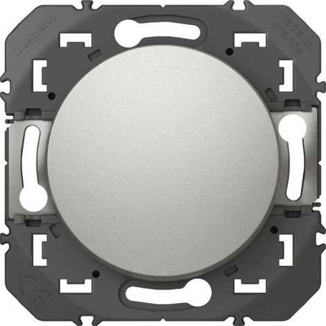 Poussoir Simple - Blanc ou Alu - Dooxie - Legrand - Aluminium - 600104