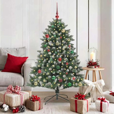 Künstlicher Weihnachtsbaum mit 150 LEDs mit Ständer Grün 150 cm (1/5)