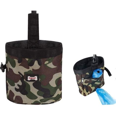 Sac de dressage pour animaux de compagnie, sac de collation pour chien d'extérieur, sac banane multifonctionnel pour promenade de chien, sac poubelle pour animaux de compagnie (1/5)