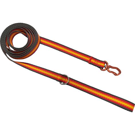 Correa clásica para perros para pasear, 400 kg, grafito rojo naranja. Correa clásica para perros para pasear, 400 kg, grafito rojo naranja, S - 110 cm (1/4)
