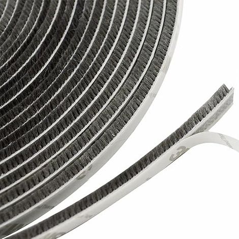 Bande D'étanchéité Autocollante pour Porte et Fenêtre 20M Bande De Brosse Anti-poussière Pour Sceller Les Espaces Entre Portes Et Les Fenêtres 7mmx12mm Girs