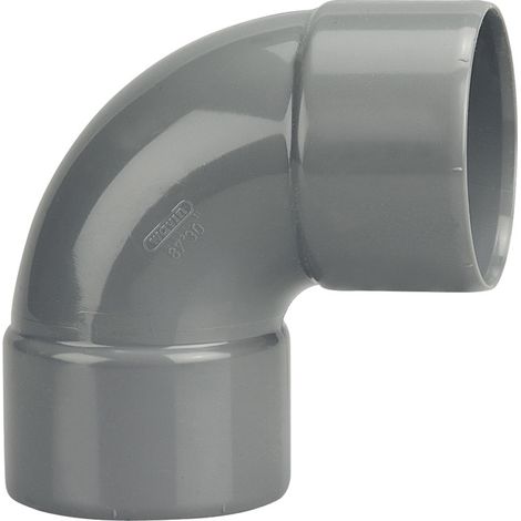 Codo PVC Wavin 3026054 doble hembra 87°30 d50
