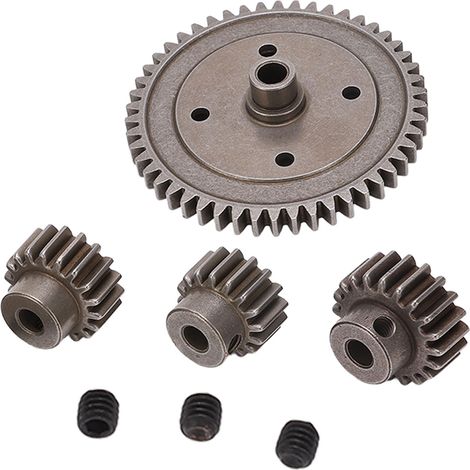Ritzelsatz mit 50, 16, 18 und 20 Zähnen für ARRMA Mojave 1/7 und KRATON 1/8 RC-Cars. Ersatzteile für KRATON 1/8 RC-Cars: 50-Zahn-Tellerrad, 16-, 18- und 20-Zahn-Ritzel. (1/5)