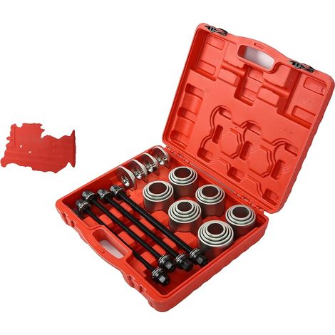 Ensemble d'outils pour douilles et roulements, diamètre extérieur 44mm-82mm, diamètre intérieur 34mm-72mm, 28 pièces, construction en métal, adapté aux automobiles et aux véhicules commerciaux légers (1/5)