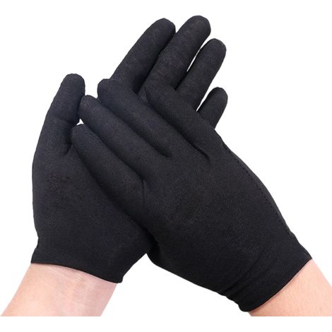 2 paires gants de travail Divers accessoire de portail, coton noir épais, anti-poussière, pour usine et manutention (1/5)