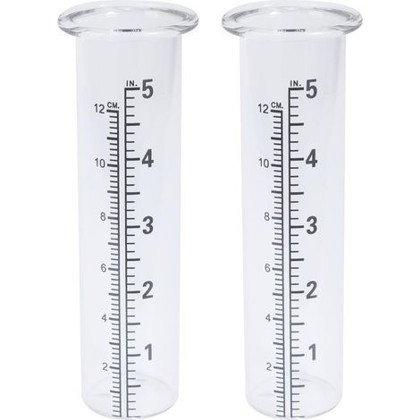 2 pièces Tube de Remplacement de pluviomètre en Verre de capacité Transparente extérieur Jardin Cour Maison adapté à la décoration de Cour et de Verre extérieur (1/5)