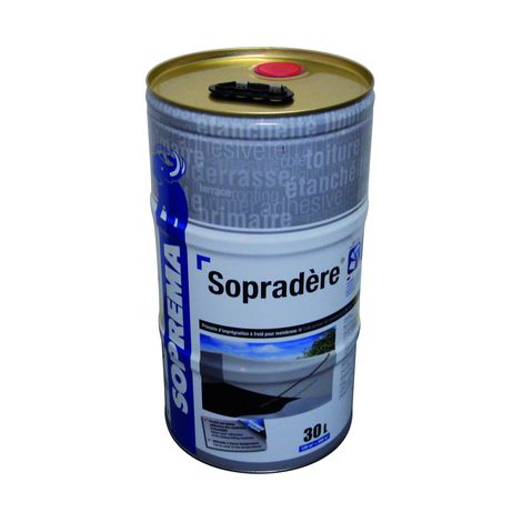 Soprema – Enduit d'imprégnation Sopradere – 5L – À base bitumineuse pour murs – Améliore l'adhésivité – Application à froid