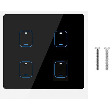 Interrupteur d'éclairage Wifi, application antichoc à 4 gangs et interrupteur intelligent de contrôle pour les appareils électroménagers (1/5)