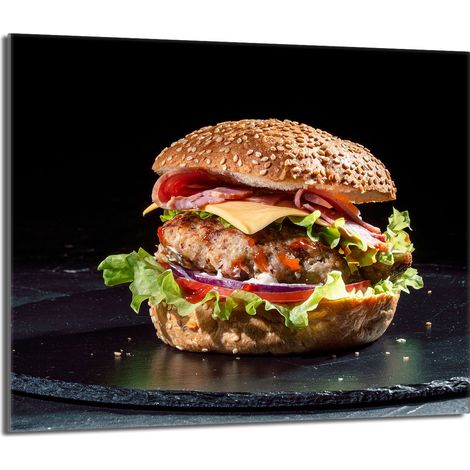 Placa protectora de vidrio para la estufa 60x52 Hamburguesa (1/5)